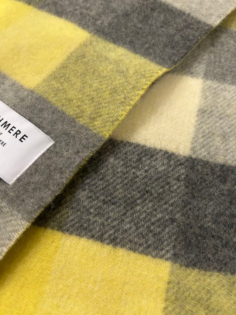 【未使用】　カシミヤ　チェック柄　マフラー SHIPS