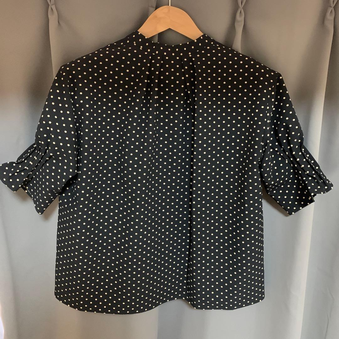 23区 ドットプリント サッカー ブラウス