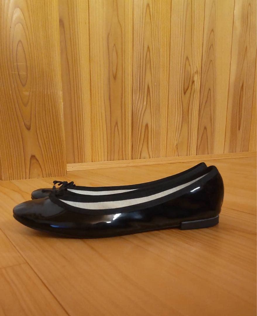 レペット バレエシューズ エナメル 黒 39 ブラック