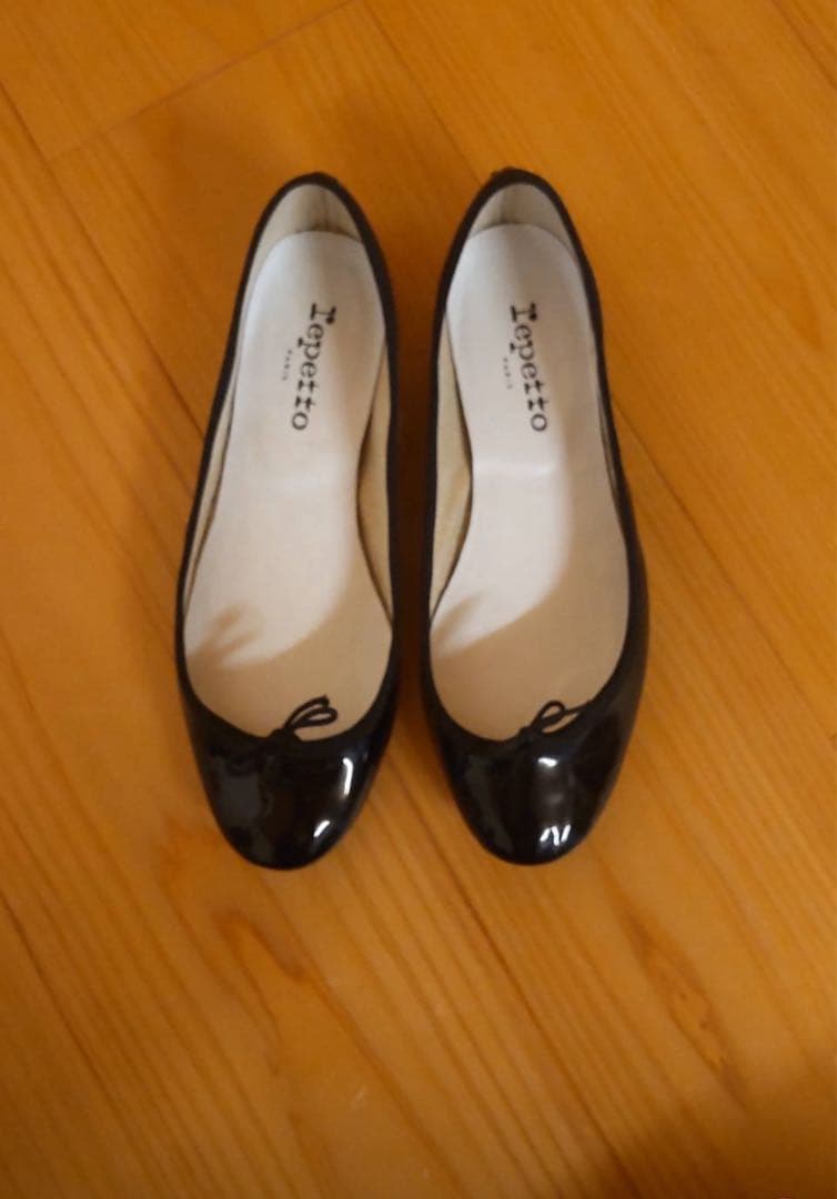 レペット バレエシューズ エナメル 黒 39 ブラック