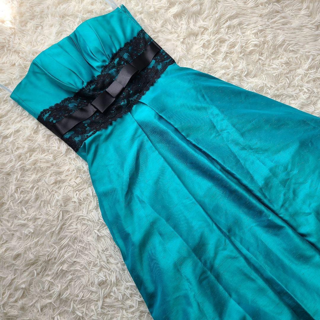 ✨️美品・希少✨️AIMER ドレス ロング チュール レース エメラルド M