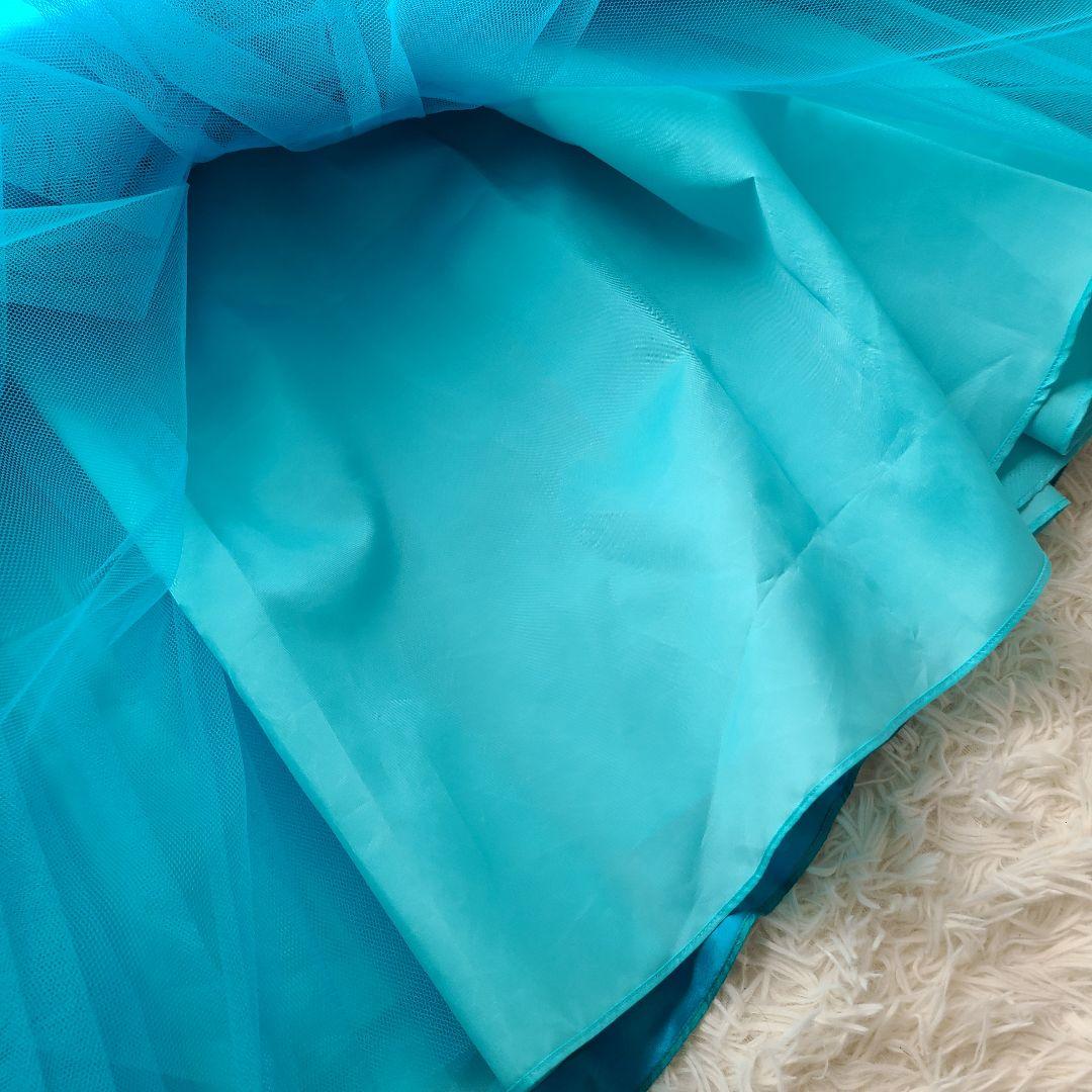 ✨️美品・希少✨️AIMER ドレス ロング チュール レース エメラルド M