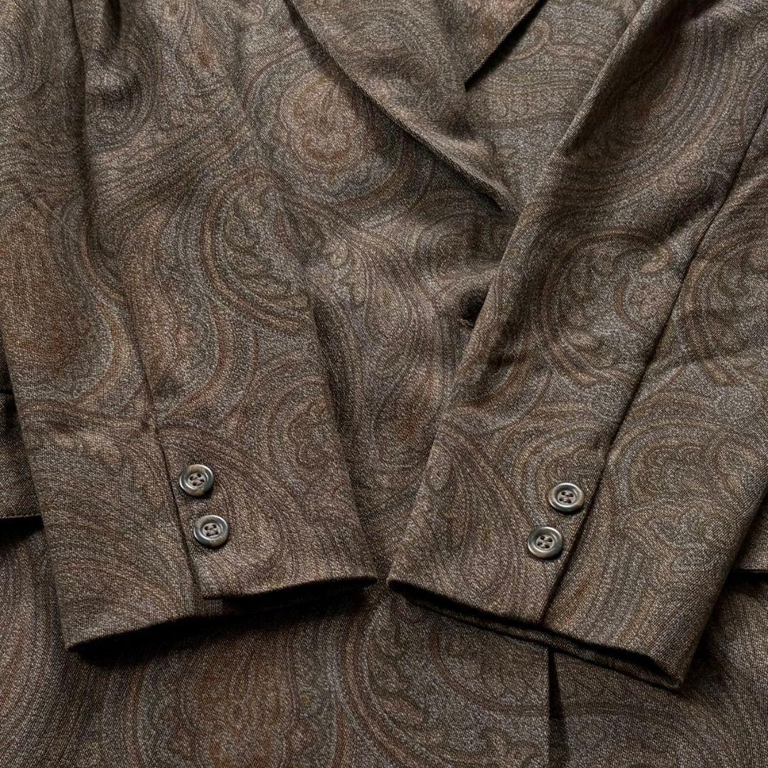 合馬公式アカウント1専用美品 エトロ チェスターコート ペイズリー柄 ベロア