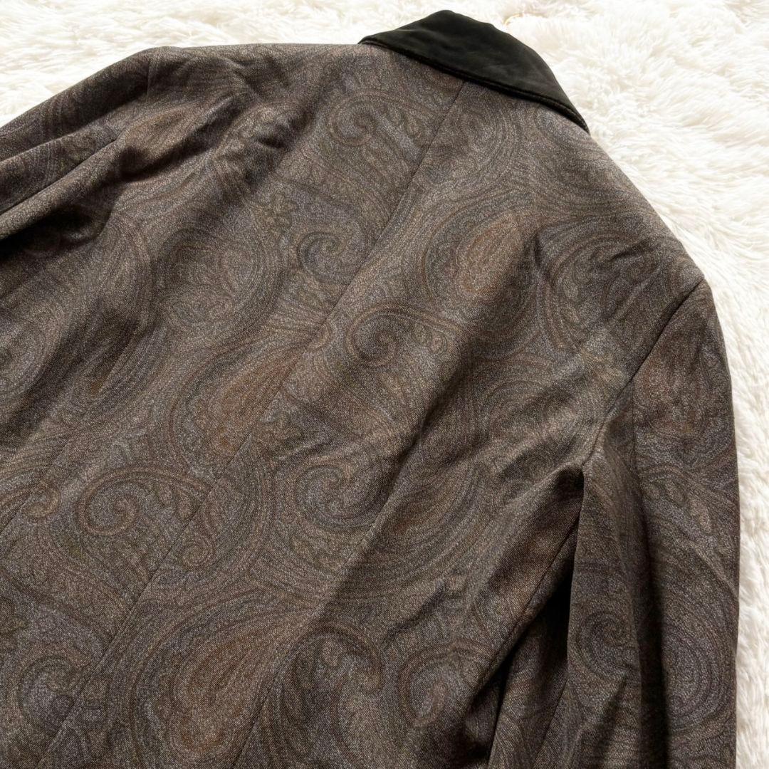 合馬公式アカウント1専用美品 エトロ チェスターコート ペイズリー柄 ベロア
