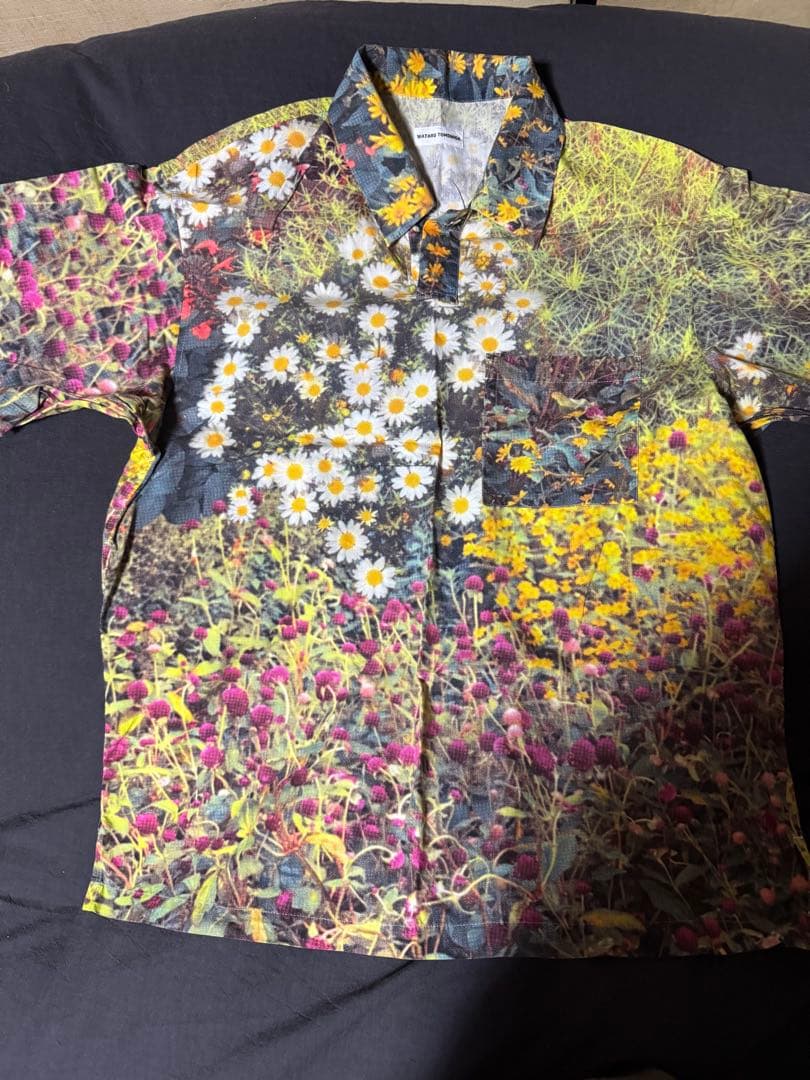 【極美品】wataru tominaga花柄転写ポロシャツ サイズ2