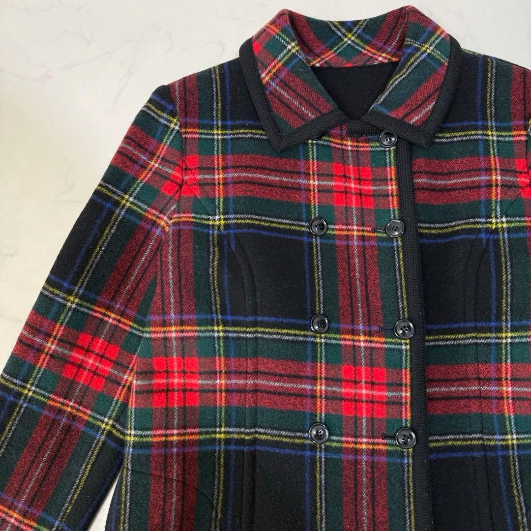 ヨークランド Yorkland チェック柄 ウール ヴィンテージ 赤 緑