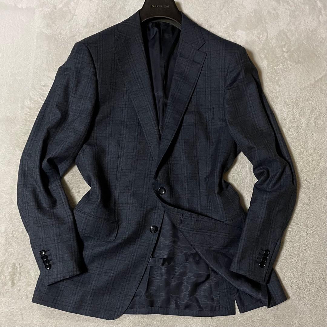 専用ヒルトン × 伊・コロンボ社 グレンチェック柄スーツ A6/T175 美品