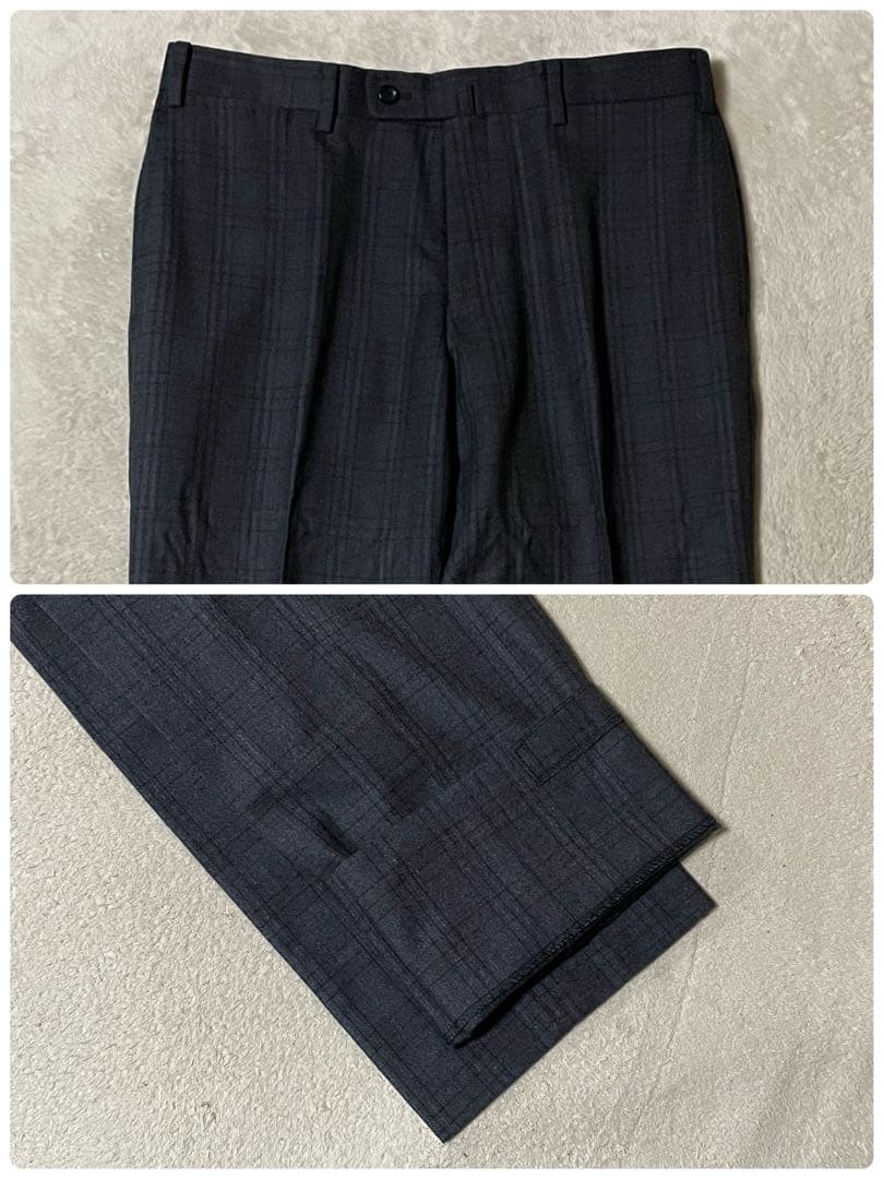 専用ヒルトン × 伊・コロンボ社 グレンチェック柄スーツ A6/T175 美品