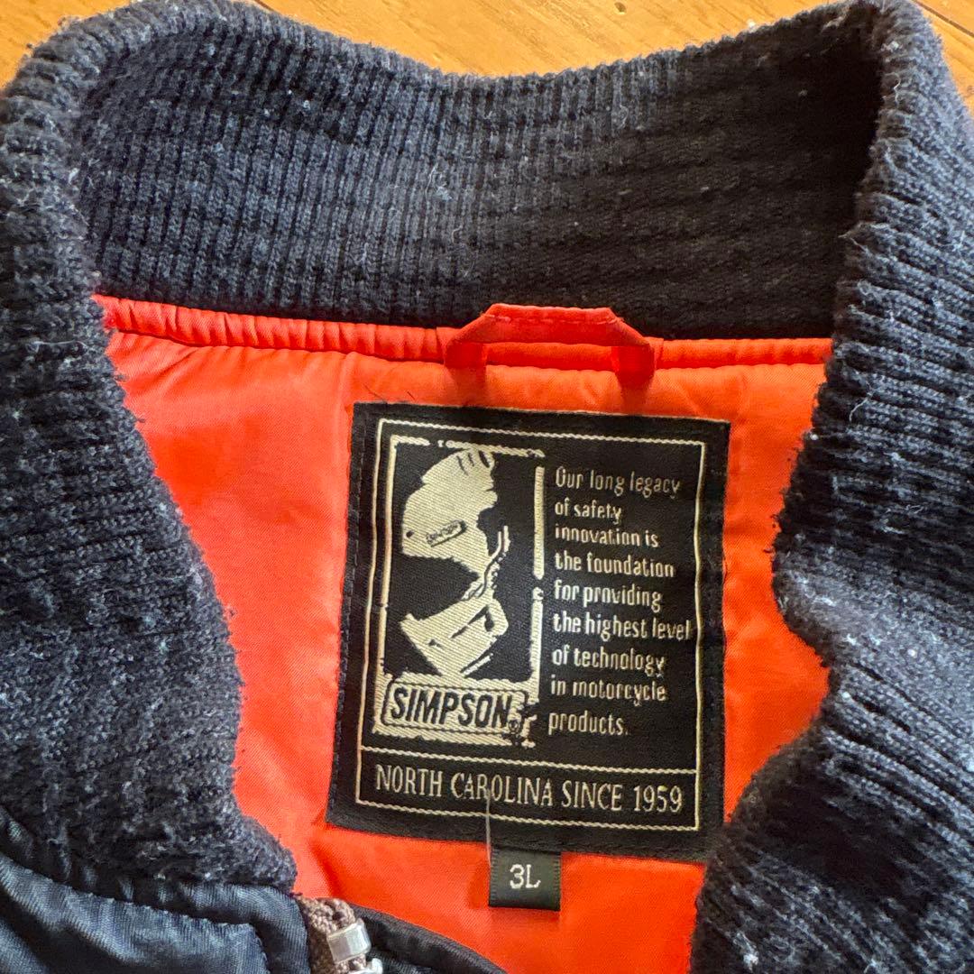 SIMSPON MA-1ジャケット 3L ブラック