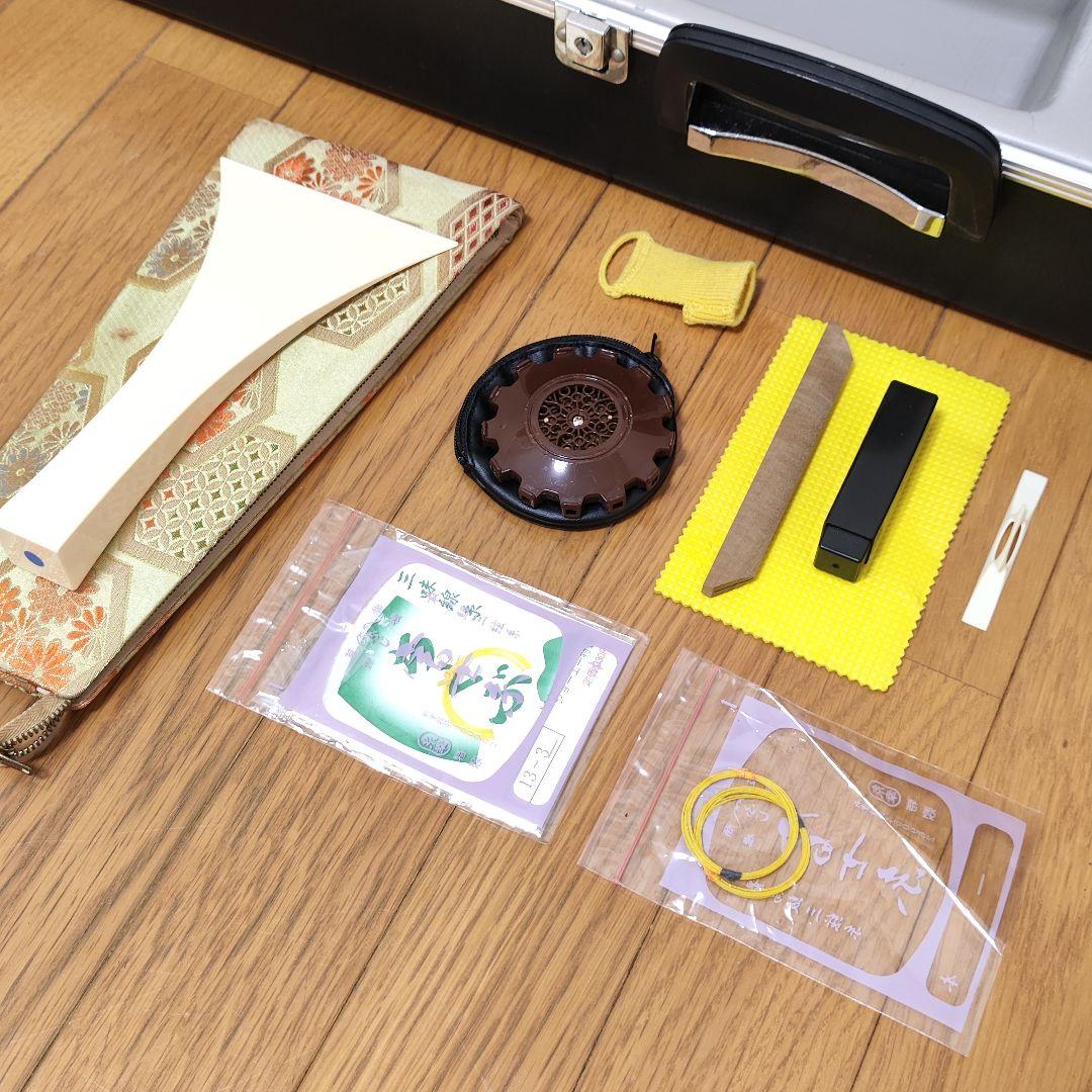 【美品】短棹 東さわり 三味線 藤本流 ハードケース付き 付属品完備