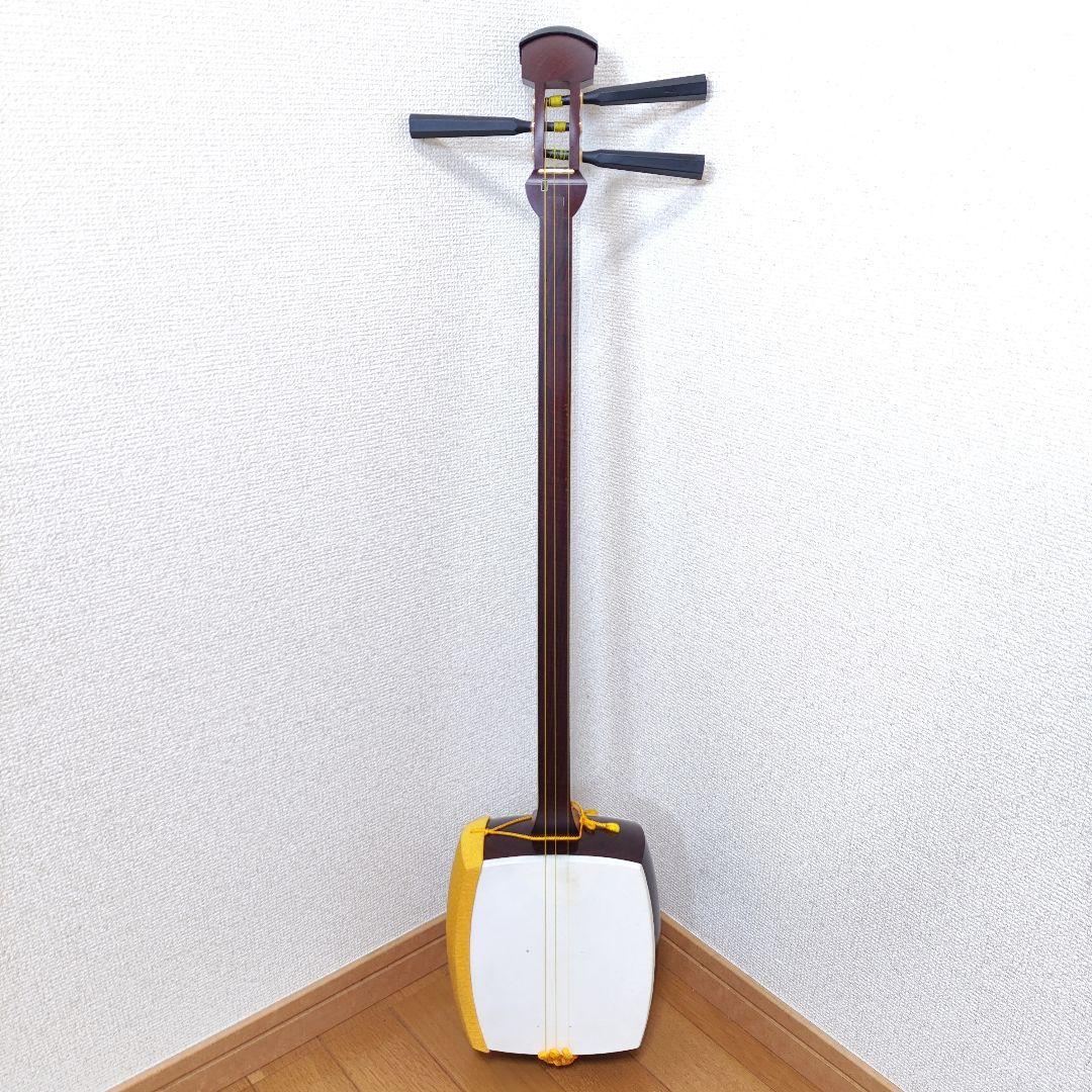 【美品】短棹 東さわり 三味線 藤本流 ハードケース付き 付属品完備