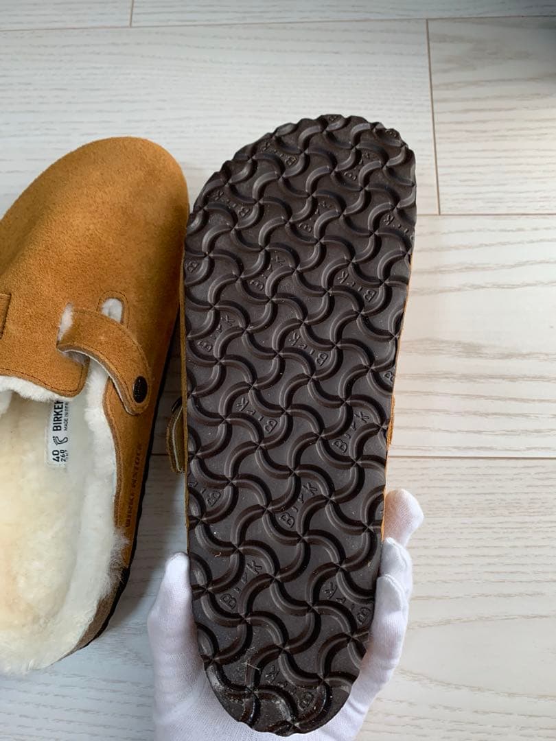 ビルケンシュトック　ボストン　ミンク　レギュラー　スエード　40 未使用品