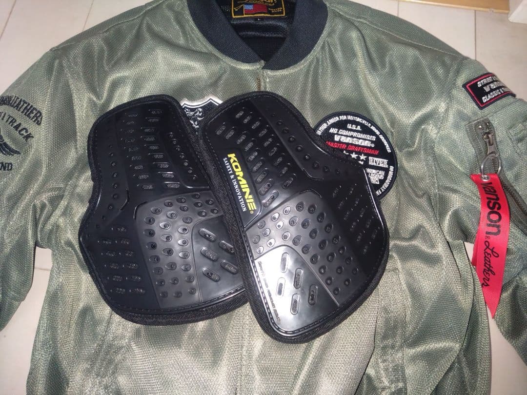 使用1回 VANSON バンソン メッシュジャケット　コミネプロテクター付き