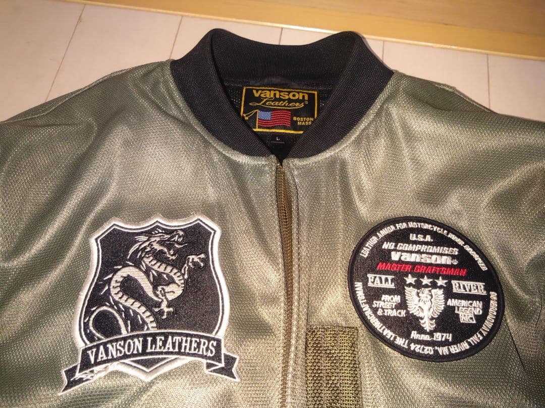 使用1回 VANSON バンソン メッシュジャケット　コミネプロテクター付き