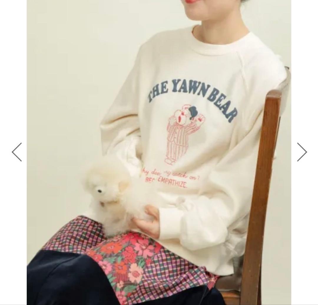 チャイルドウーマン　眠たいクマ裏毛スウェット