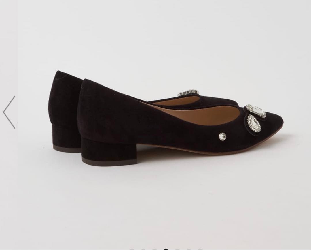 【美品】DIANA 大粒ビジューパンプス