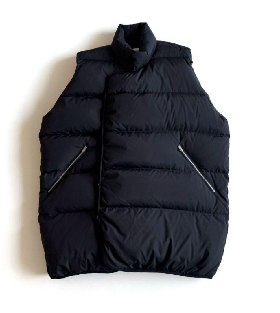 【美品】NEARbyME ニアバイミー　オーバーサイズ ダウンベストBLACK
