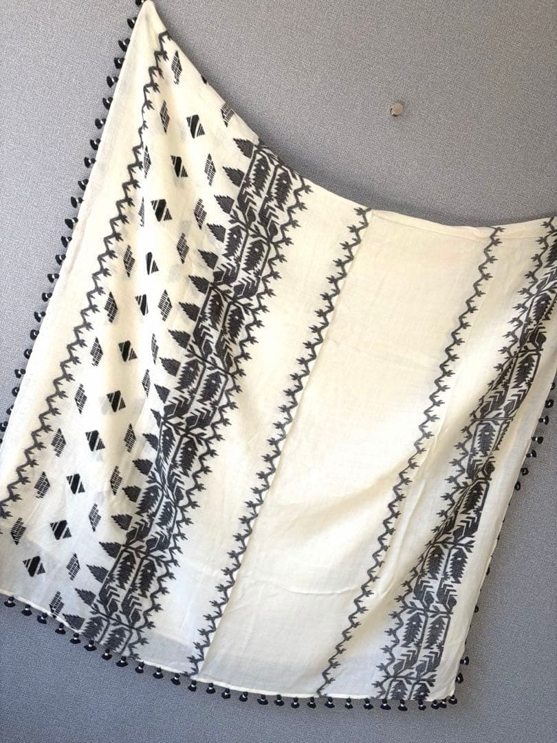 新品 CITRUS ネイティブ柄 ポンポンストール ウール100%定価