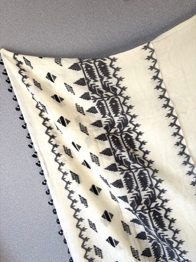 新品 CITRUS ネイティブ柄 ポンポンストール ウール100%定価