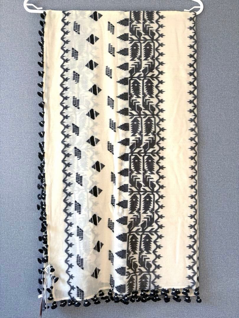 新品 CITRUS ネイティブ柄 ポンポンストール ウール100%定価