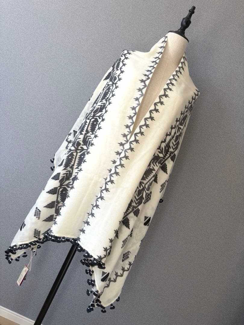 新品 CITRUS ネイティブ柄 ポンポンストール ウール100%定価