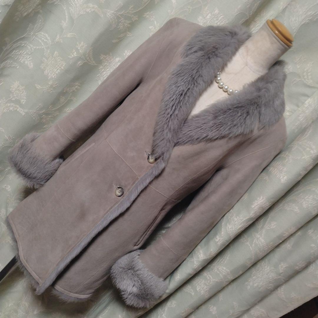 美品✩本物✩ムートン✩軽い✩柔らか✩ファーコート✩綺麗ですよ