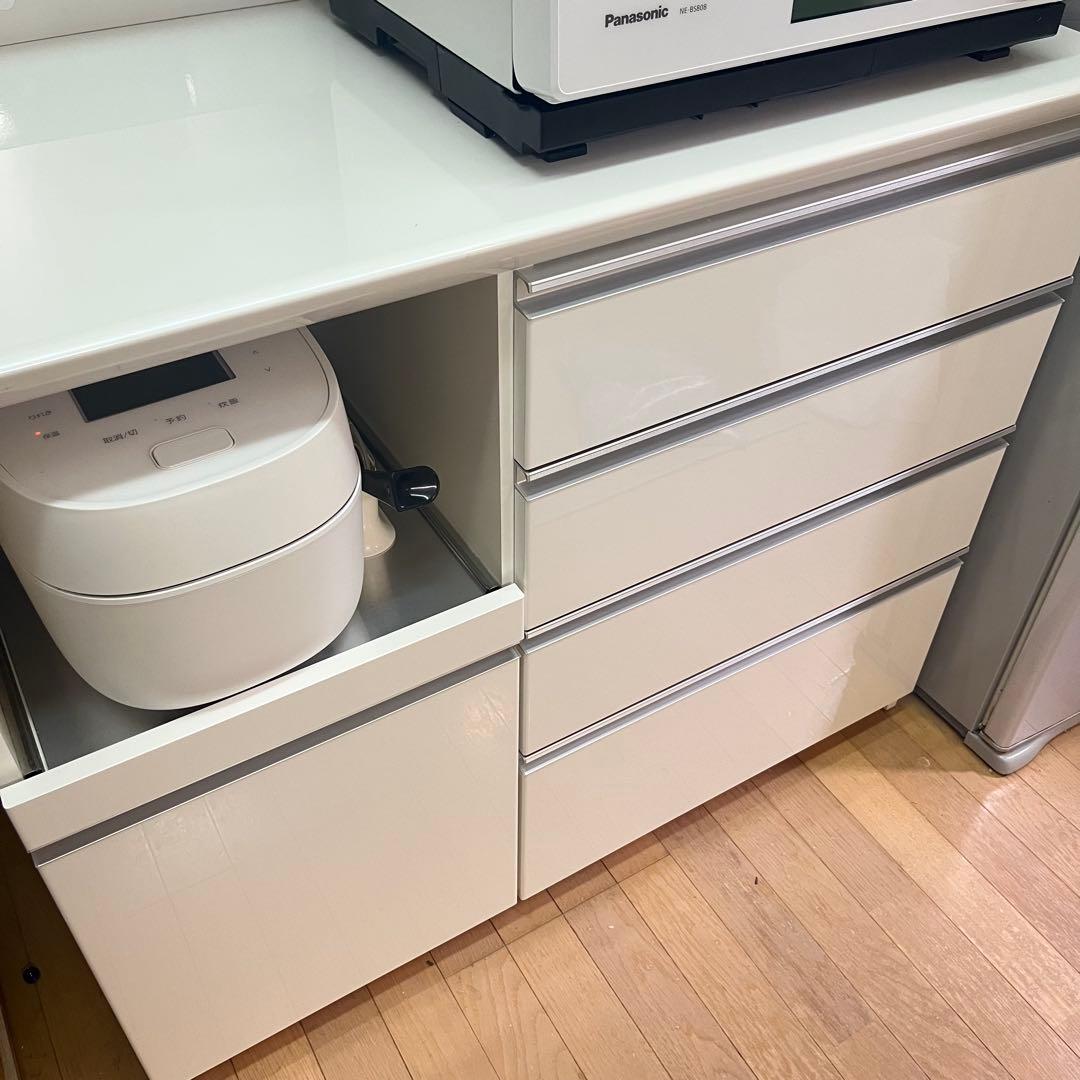 パモウナ　キッチンボード　食器棚　幅100cm