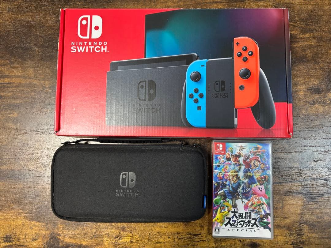 Nintendo Switch 本体 青/赤 Joy-Con スマブラ セット