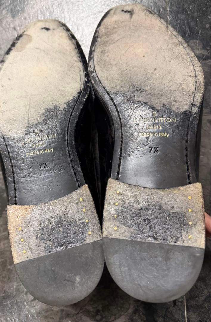 ルイヴィトン LVヴァンドームラインパテントレザーブラックモノグラム