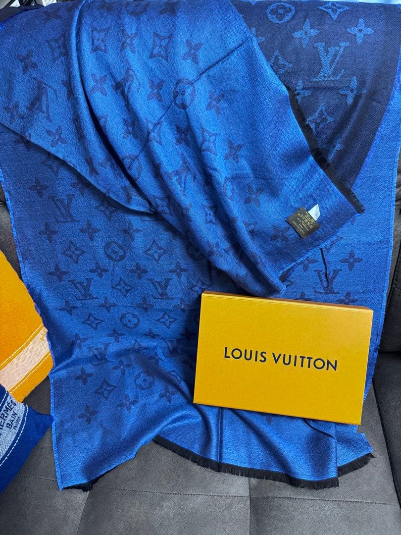 p*)様 美品　ルイヴィトン　ストール　マフラー　カシミア　ウール　シルク