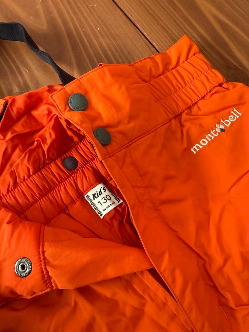 ゴーグル手袋付mont-bell 子ども用スキーウェア セット130モンベル