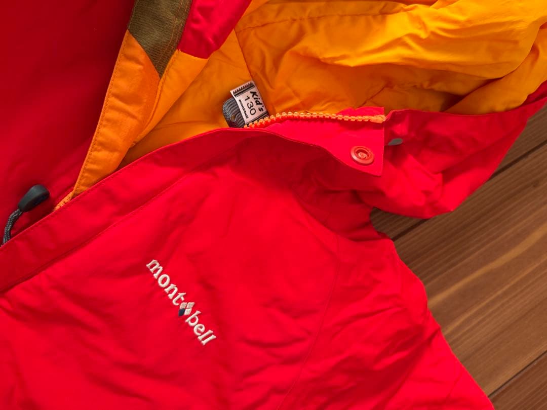 ゴーグル手袋付mont-bell 子ども用スキーウェア セット130モンベル