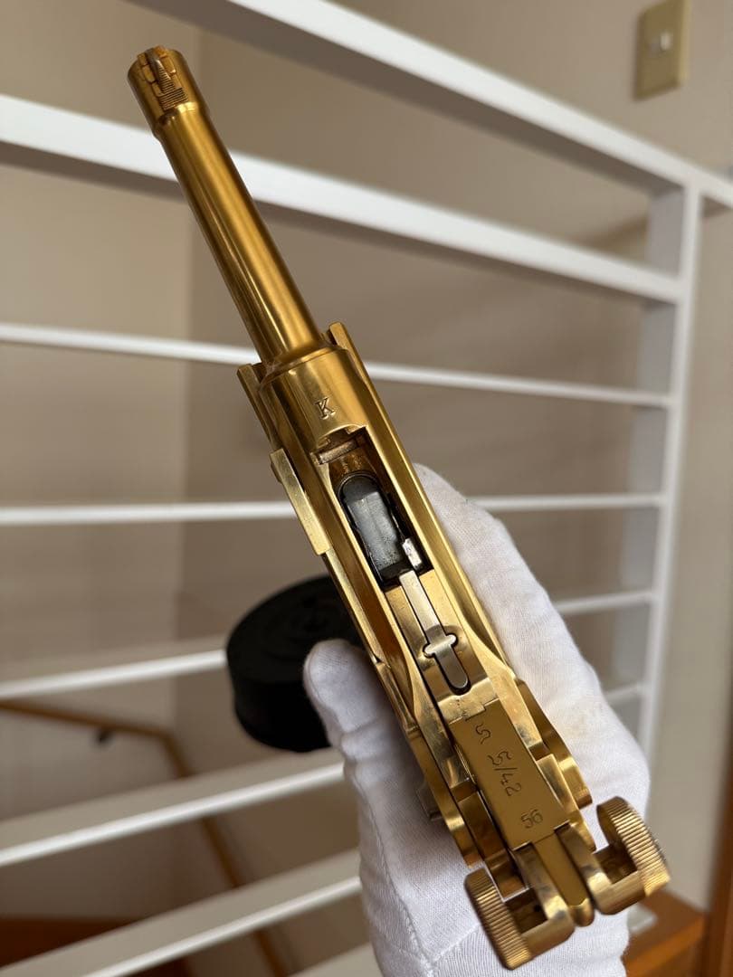 マルシン ゴールド ルガー P08 スネイルマガジン付き モデルガン タナカ