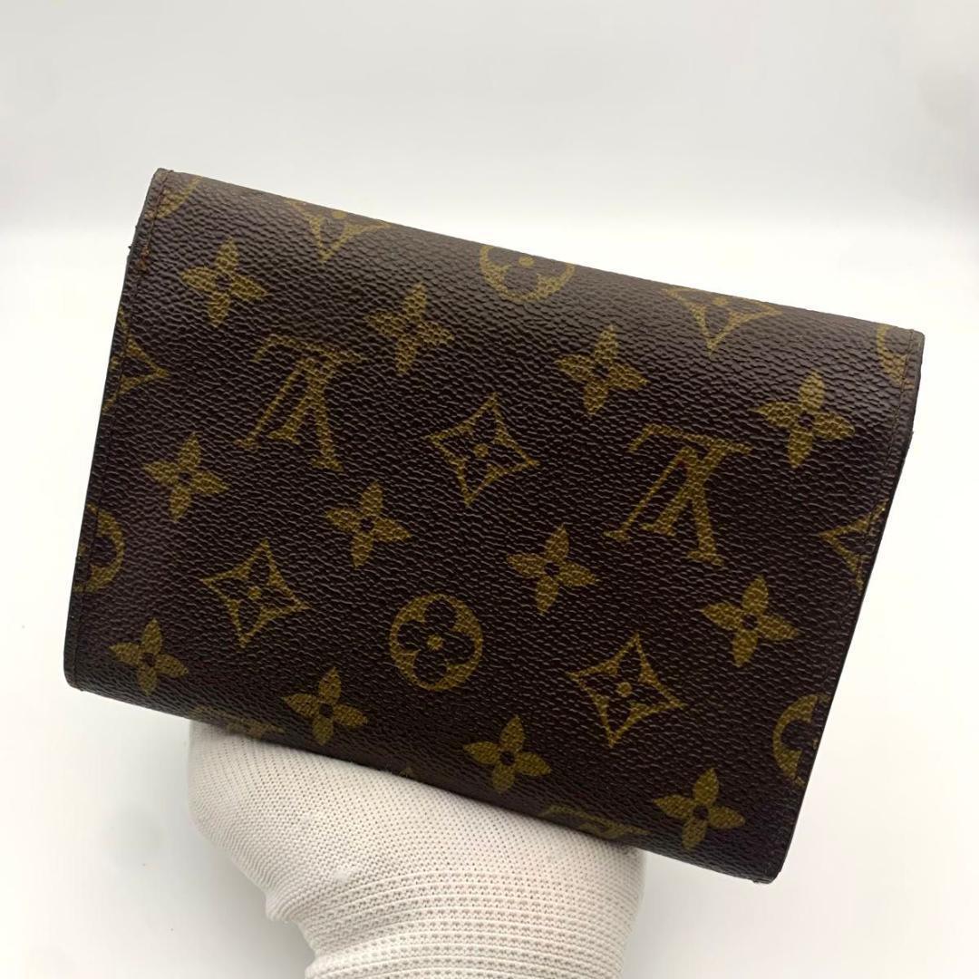 鑑定済み ルイヴィトン ポルトトレゾール エテュイ パピエ 三つ折り 財布