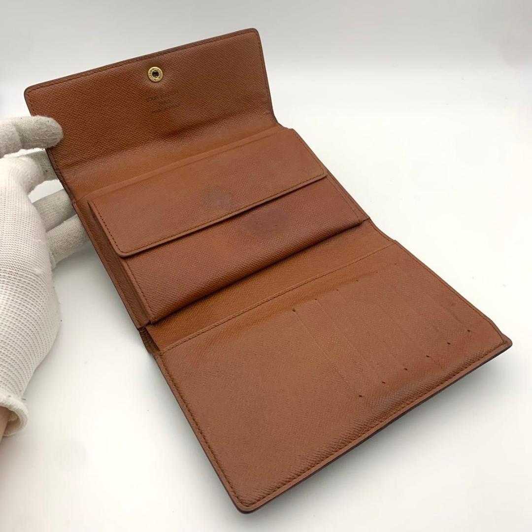 鑑定済み ルイヴィトン ポルトトレゾール エテュイ パピエ 三つ折り 財布