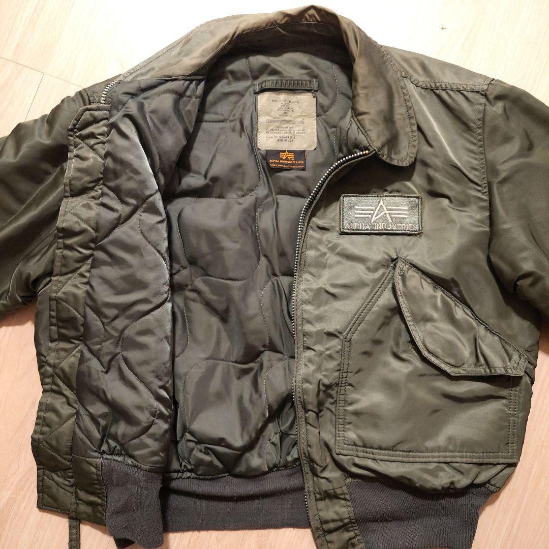 ALPHA INDUSTRIES フライトジャケット USA製 希少　カーキー