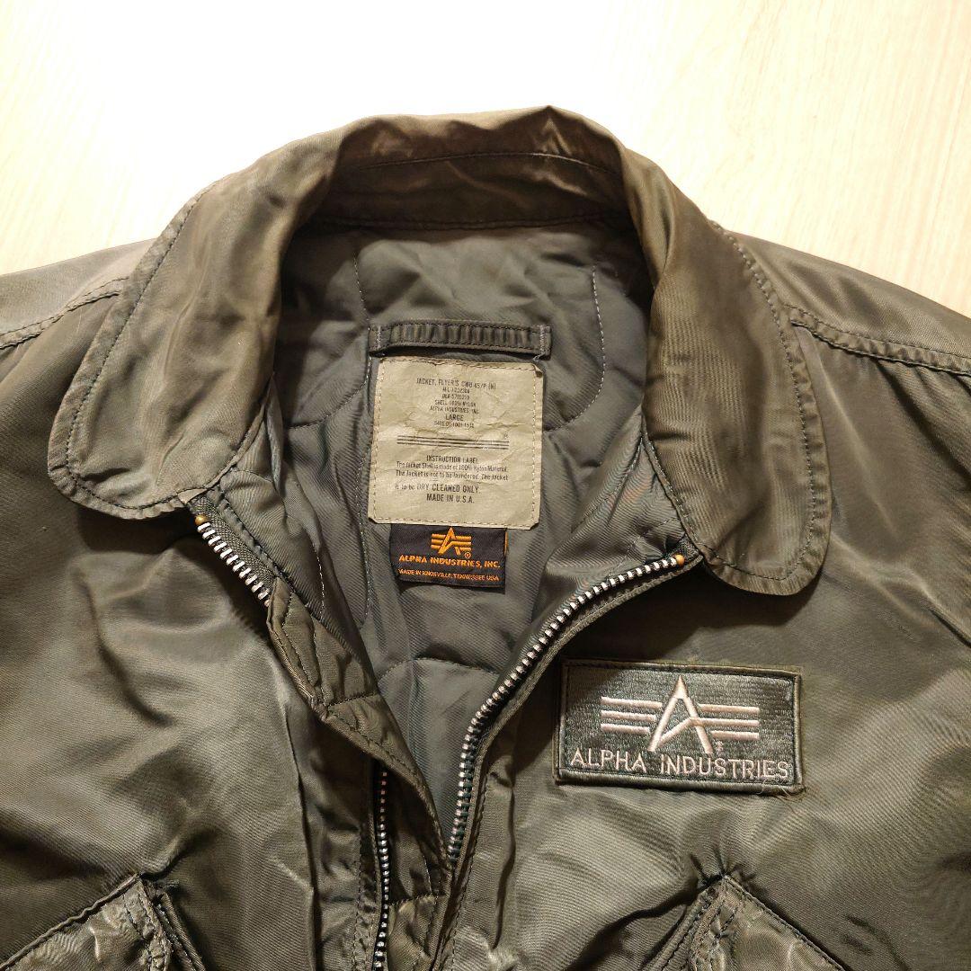 ALPHA INDUSTRIES フライトジャケット USA製 希少　カーキー