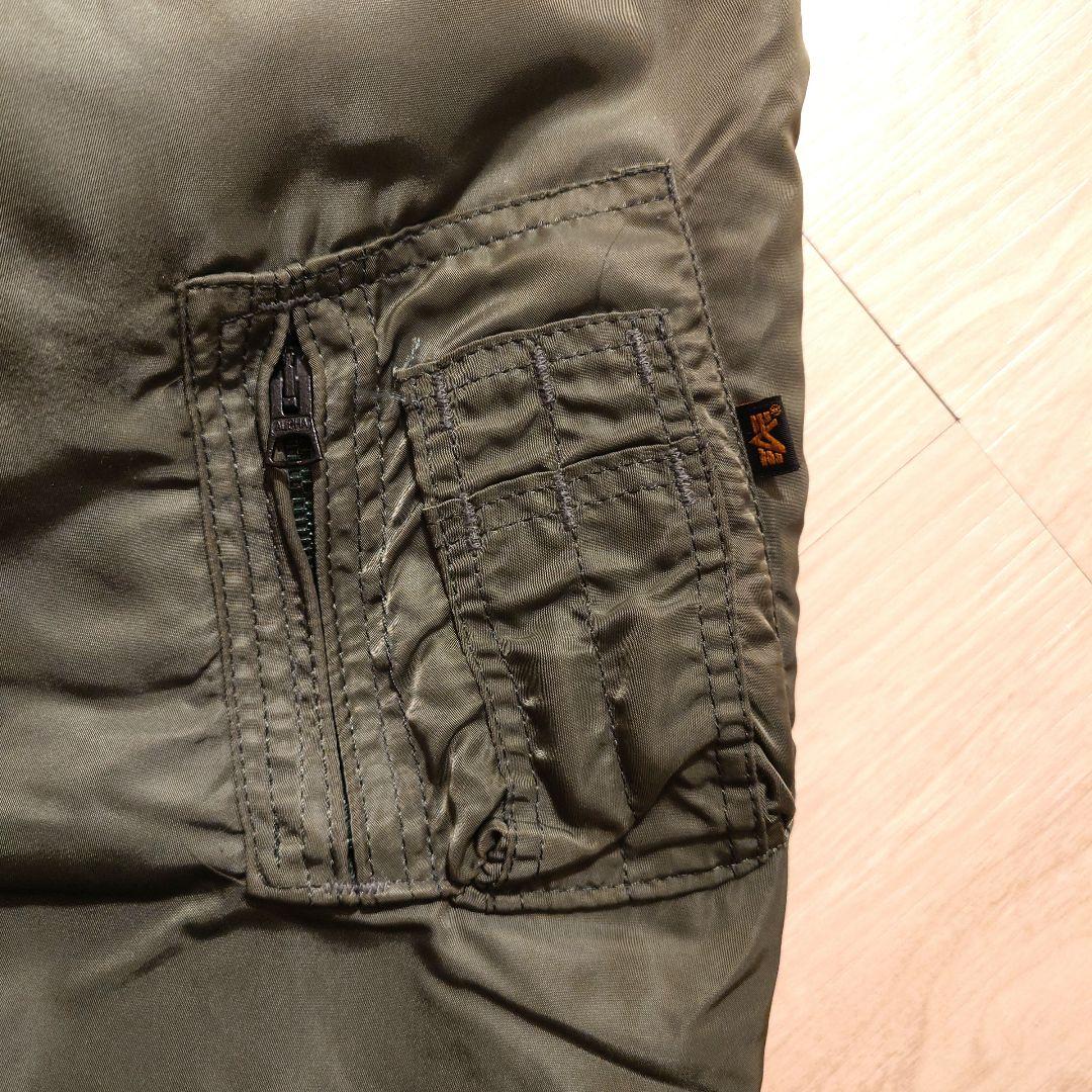ALPHA INDUSTRIES フライトジャケット USA製 希少　カーキー