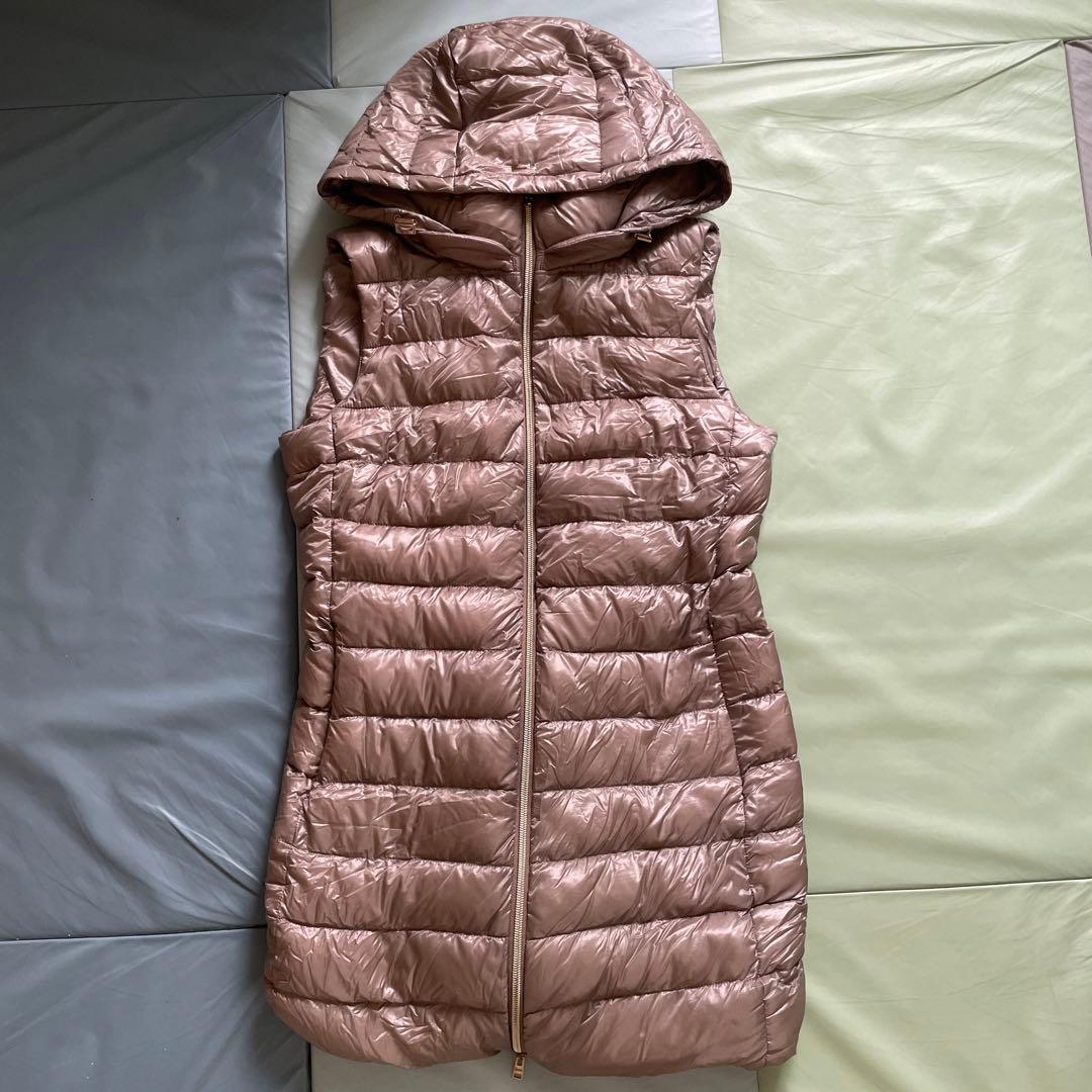 HERNO フード付きダウンベスト ベージュ