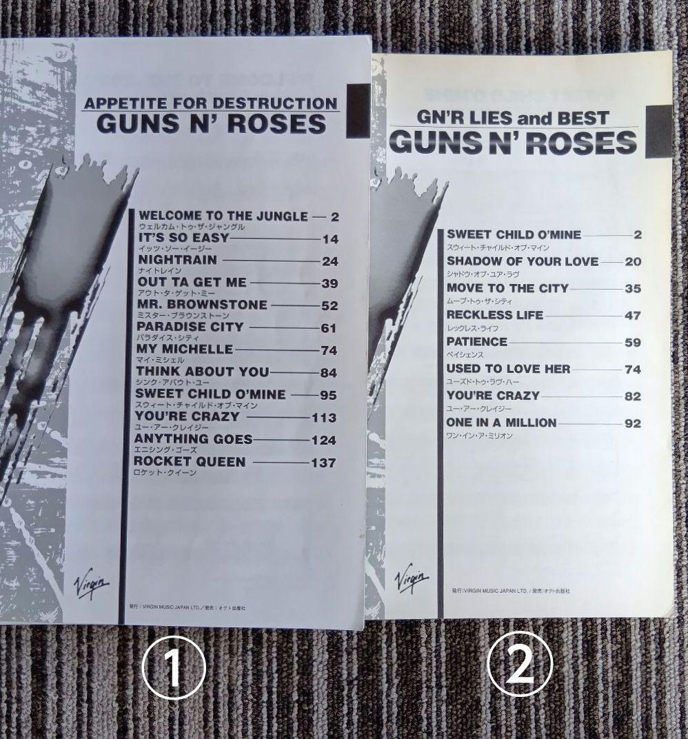 ガンズ・アンド・ローゼズ 楽譜 GUNS N' ROSES スコア