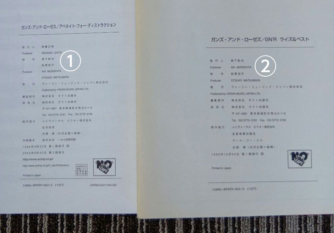 ガンズ・アンド・ローゼズ 楽譜 GUNS N' ROSES スコア