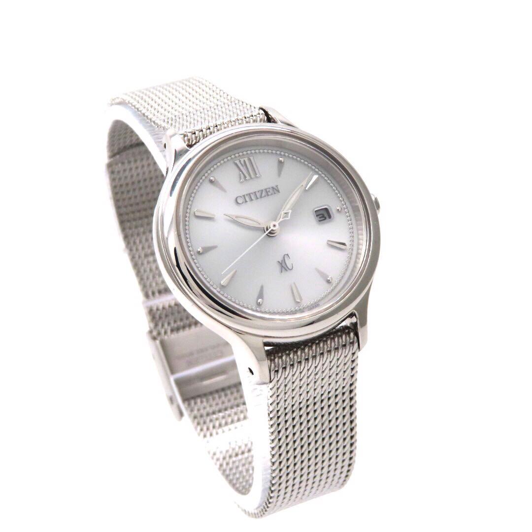 極美品 EW2631 55A クロスシー ソーラー シチズン 時計 シルバー