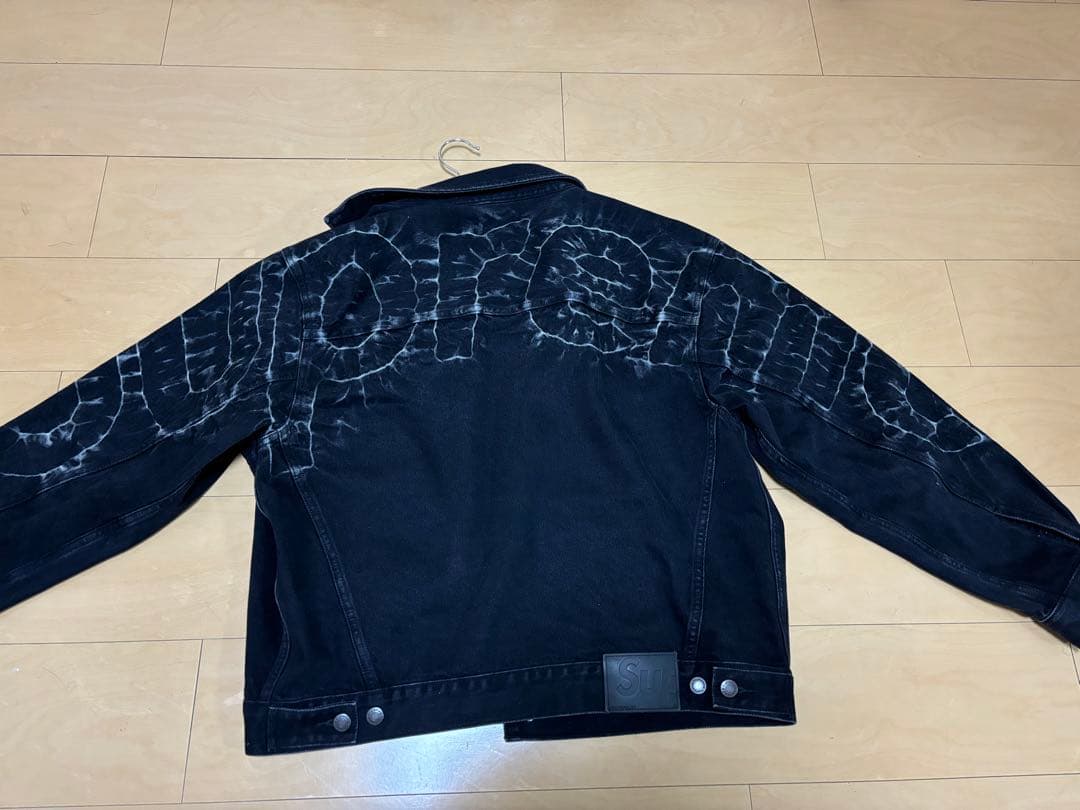 Supreme Shibori Denim TruckerJacket 黒
