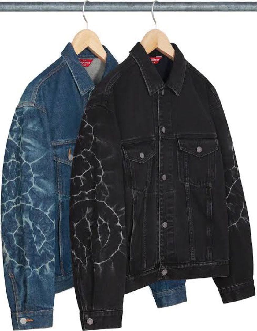 Supreme Shibori Denim TruckerJacket 黒