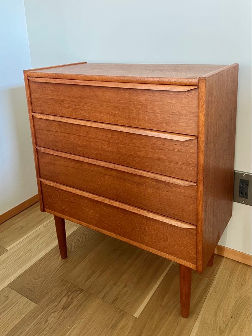 北欧家具 ビンテージ チェスト デンマーク 4段 北欧 チーク