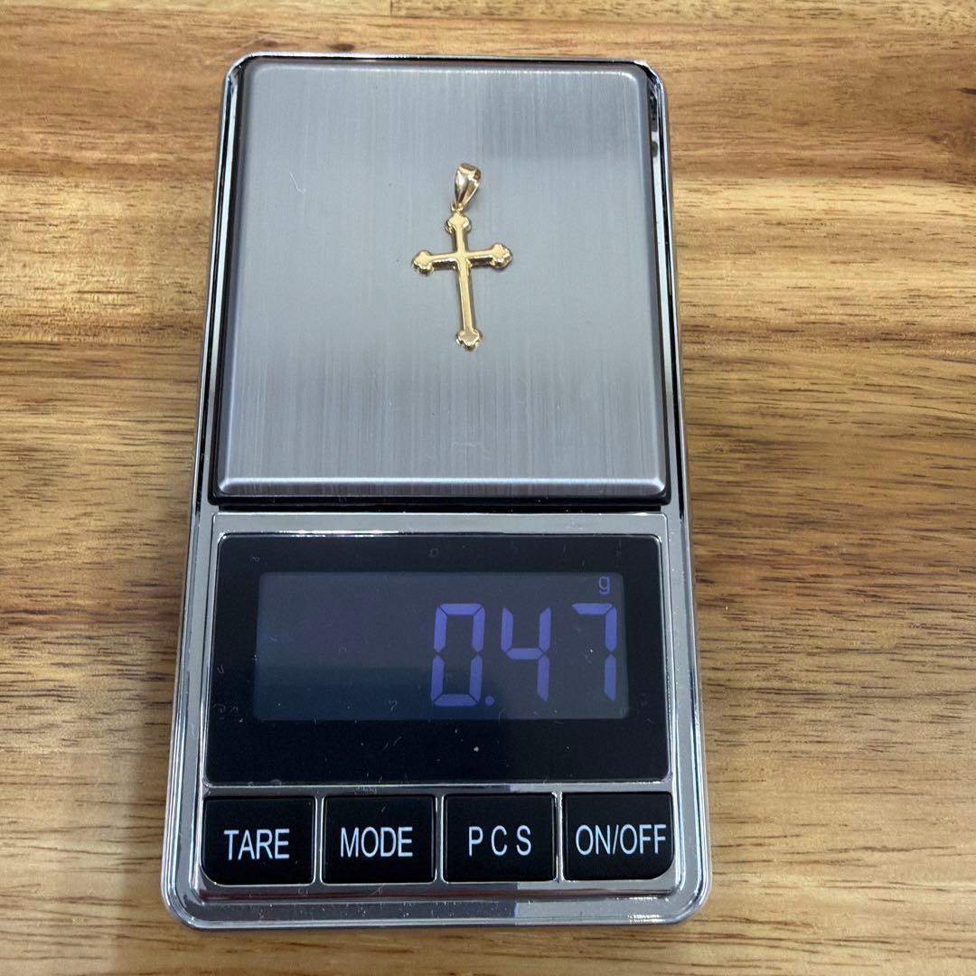 ララクリスティー　クロスネックレストップ K18 0.4g