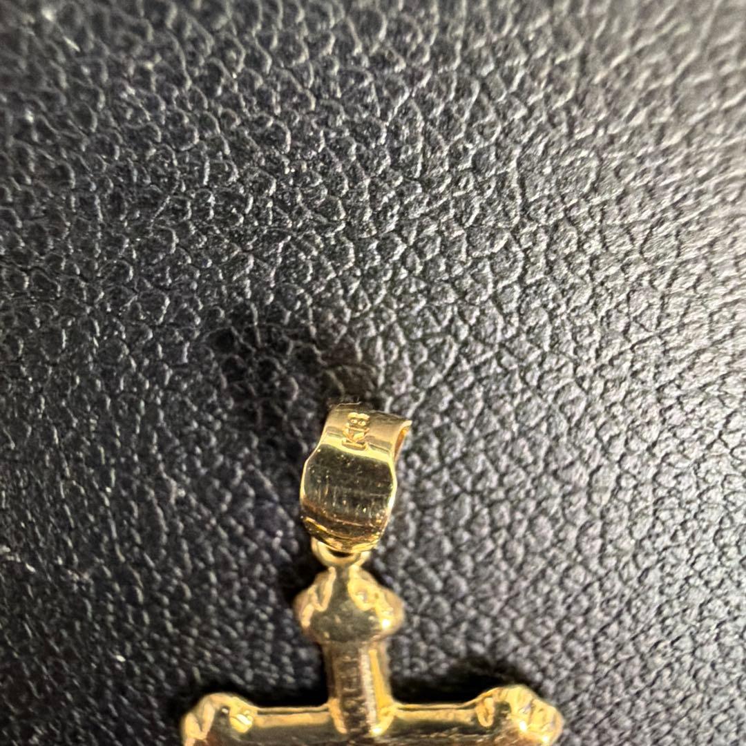 ララクリスティー　クロスネックレストップ K18 0.4g