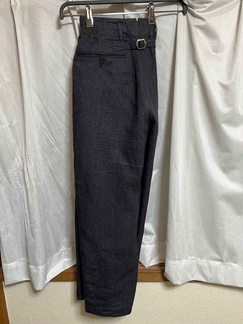 ［激レア］BERNARD ZINS ワイドパンツ ネイビー リネン100%