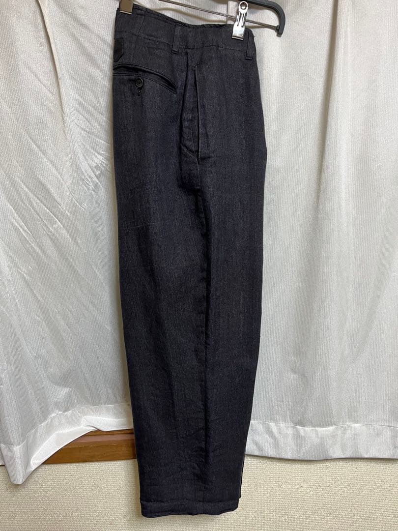 ［激レア］BERNARD ZINS ワイドパンツ ネイビー リネン100%
