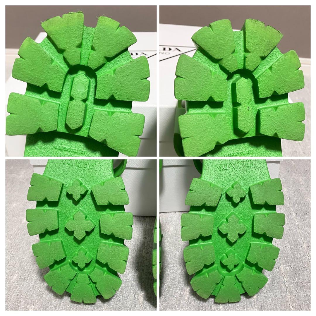 25SS！プラダ［モノリス］箱付き　サンダル　厚底　ラバー　メンズ　サイズ8